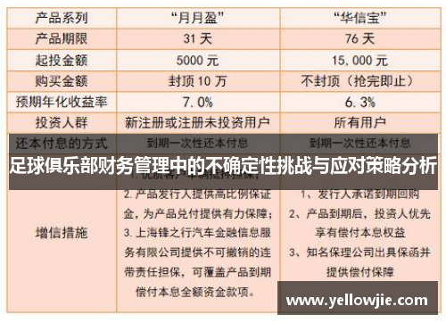 足球俱乐部财务管理中的不确定性挑战与应对策略分析